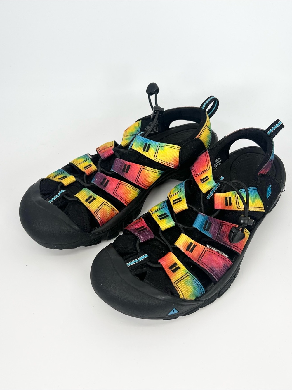 KEEN Newport H2 Unisex Men’s Sport Sandal US 9 Black/Multicolor Closed Toe